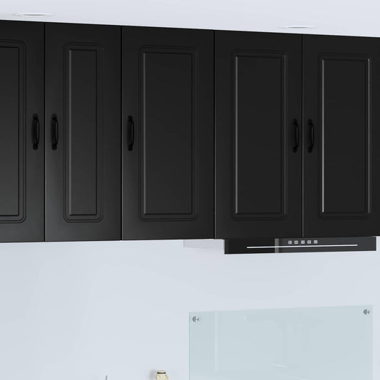 vidaXL Dishwasher Panel Kalmar Black 40 x 31 x 80 cm Engineered Wood