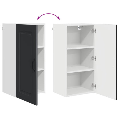 vidaXL Dishwasher Panel Kalmar Black 40 x 31 x 80 cm Engineered Wood