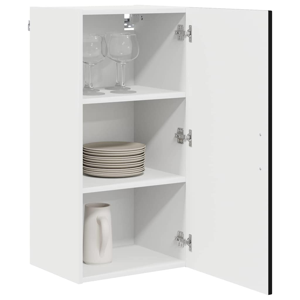 vidaXL Dishwasher Panel Kalmar Black 40 x 31 x 80 cm Engineered Wood