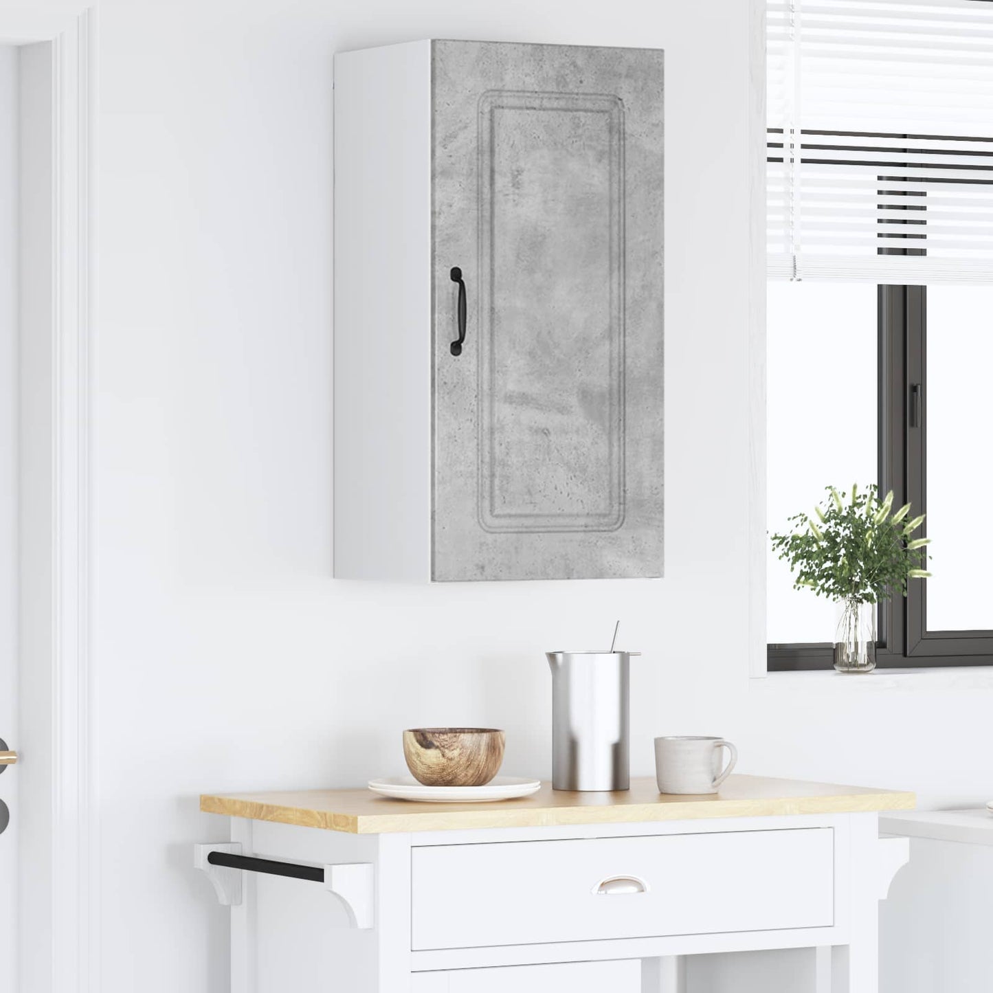 vidaXL Dishwasher Panel Kalmar Concrete Grey 40 x 31 x 80 cm