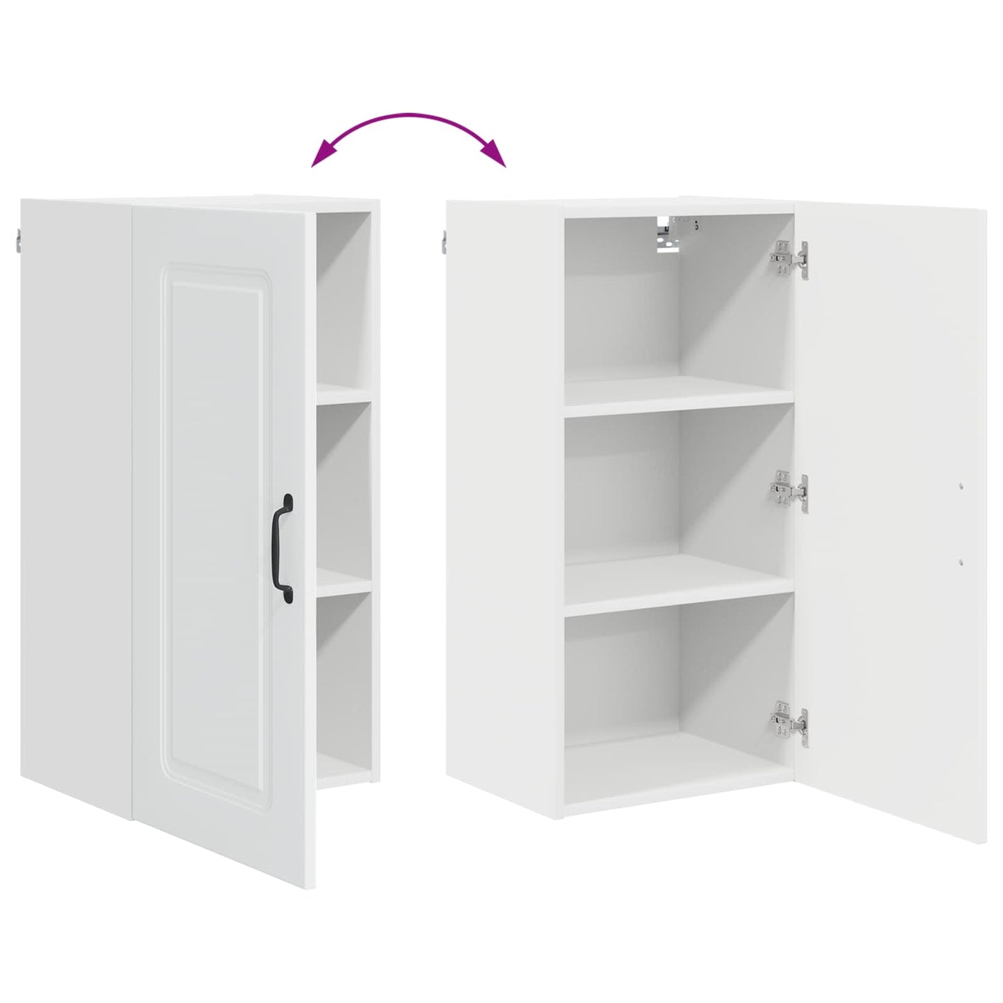 vidaXL Dishwasher Panel Kalmar High Gloss White 40 x 31 x 80 cm