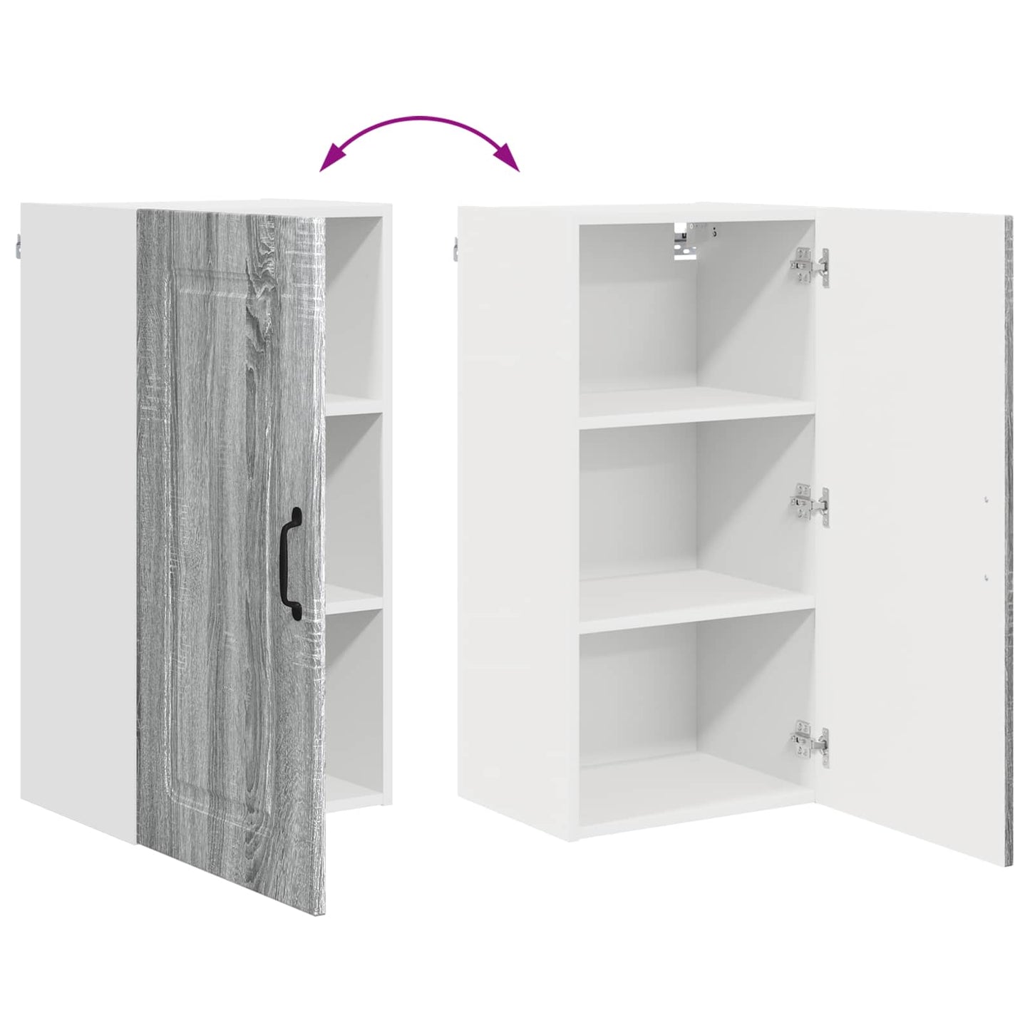 vidaXL Dishwasher Panel Kalmar Grey Sonoma 40 x 31 x 80 cm