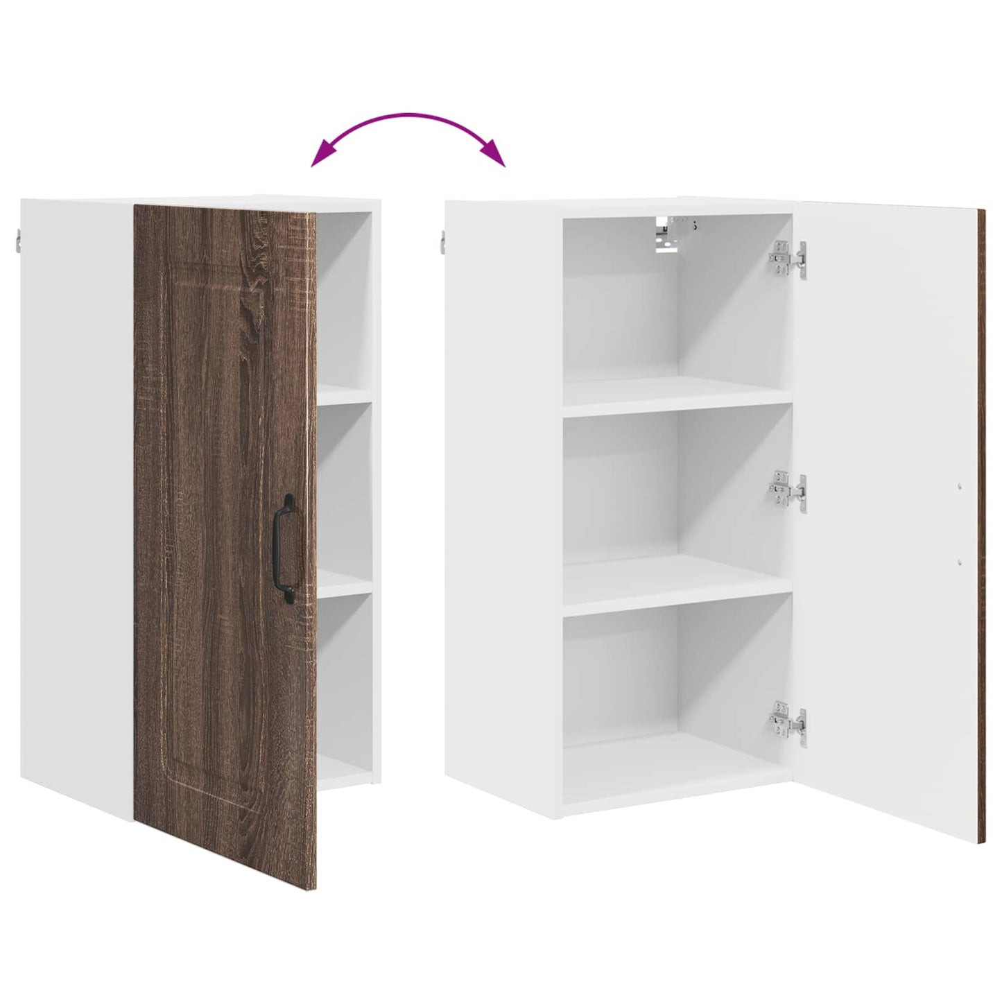 vidaXL Dishwasher Panel Kalmar Brown Oak 40 x 31 x 80 cm