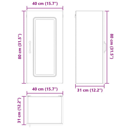 vidaXL Dishwasher Panel Kalmar Old Wood 40 x 31 x 80 cm