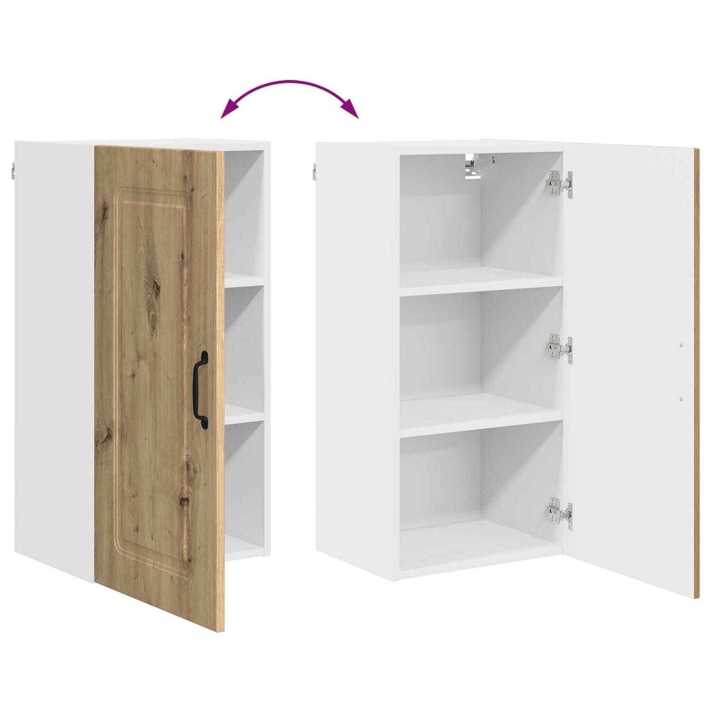 vidaXL Dishwasher Panel Kalmar Artisan Oak 40 x 31 x 80 cm
