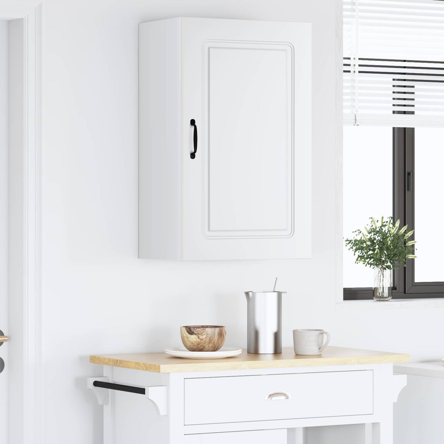 vidaXL Dishwasher Panel Kalmar White 50 x 31 x 80 cm Engineered Wood