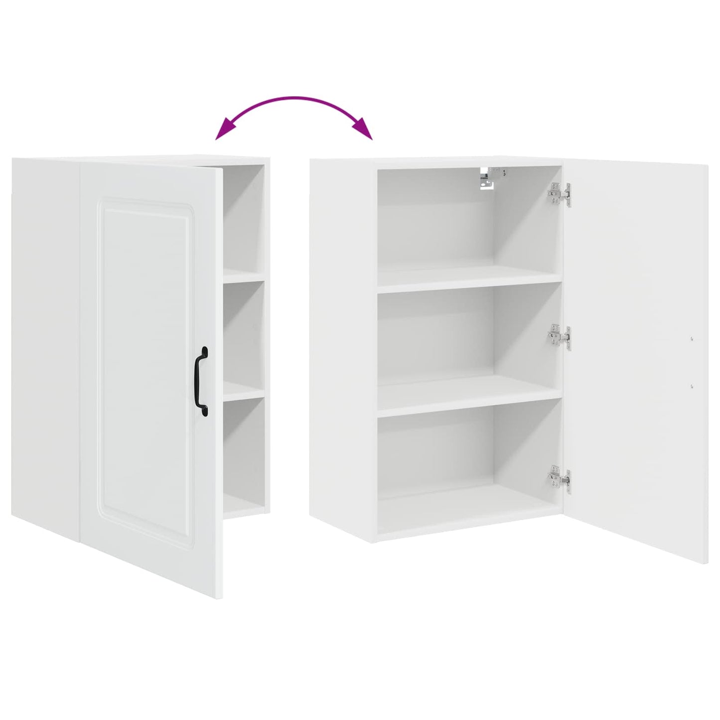 vidaXL Dishwasher Panel Kalmar White 50 x 31 x 80 cm Engineered Wood