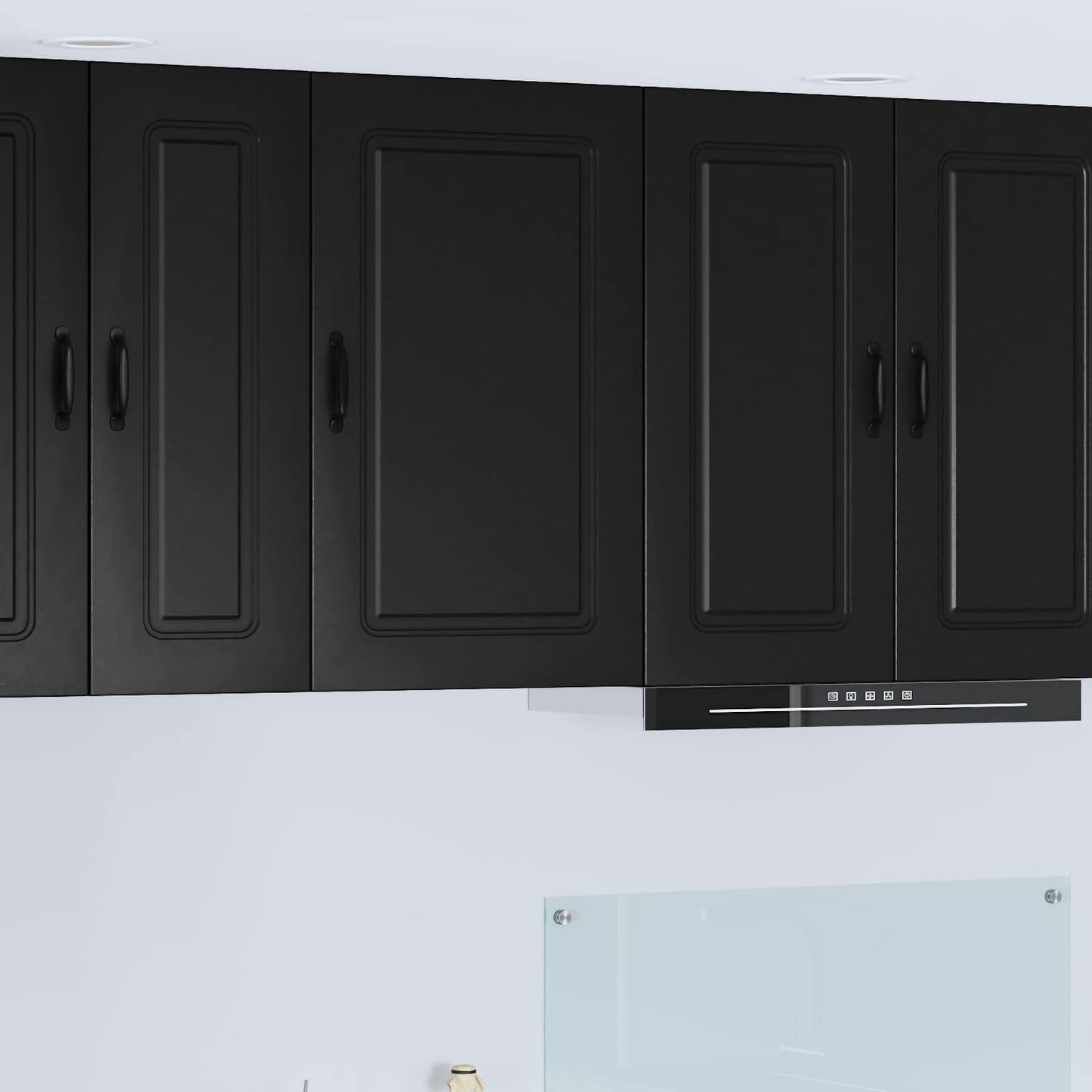 vidaXL Dishwasher Panel Kalmar Black 50 x 31 x 80 cm Engineered Wood