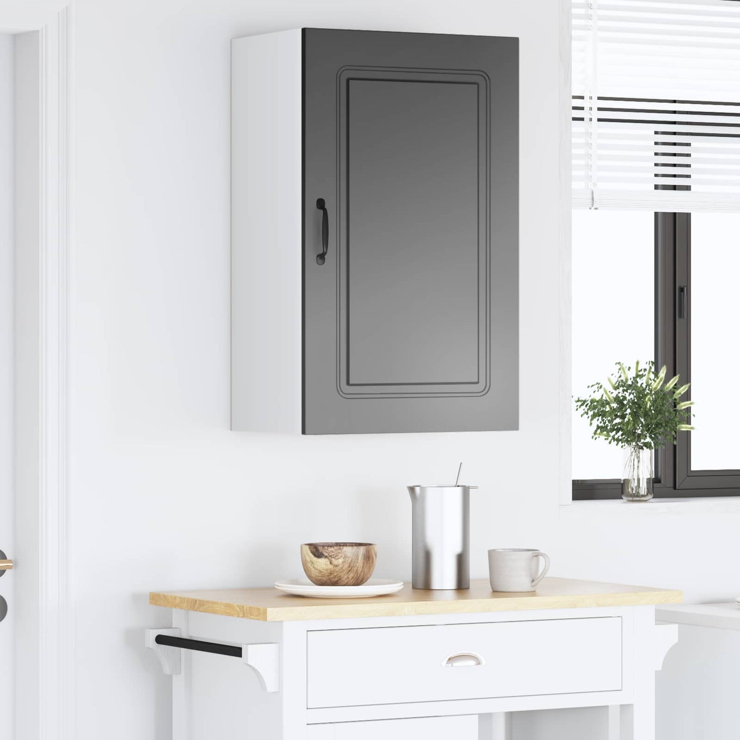 vidaXL Dishwasher Panel Kalmar Black 50 x 31 x 80 cm Engineered Wood