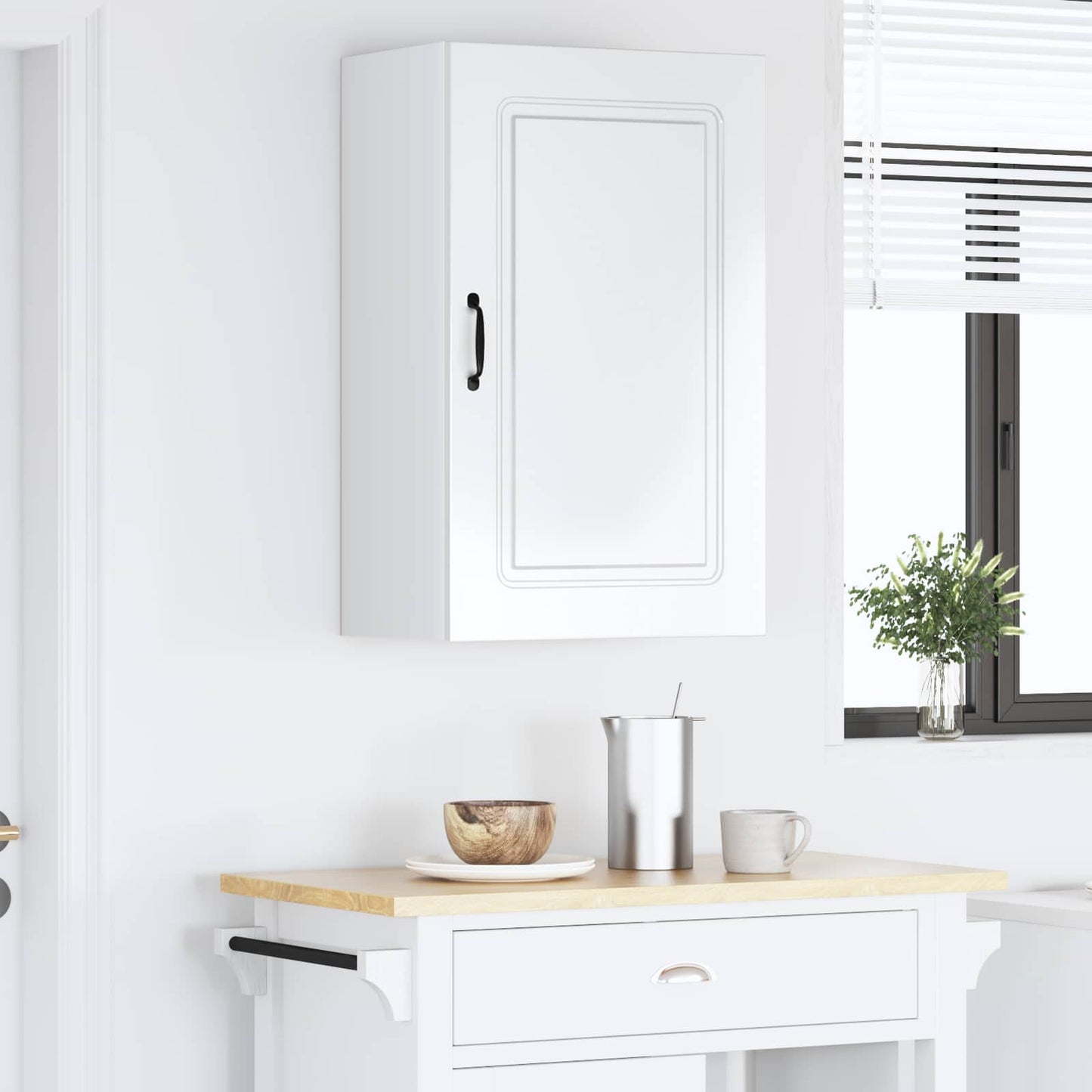 vidaXL Dishwasher Panel Kalmar High Gloss White 50 x 31 x 80 cm