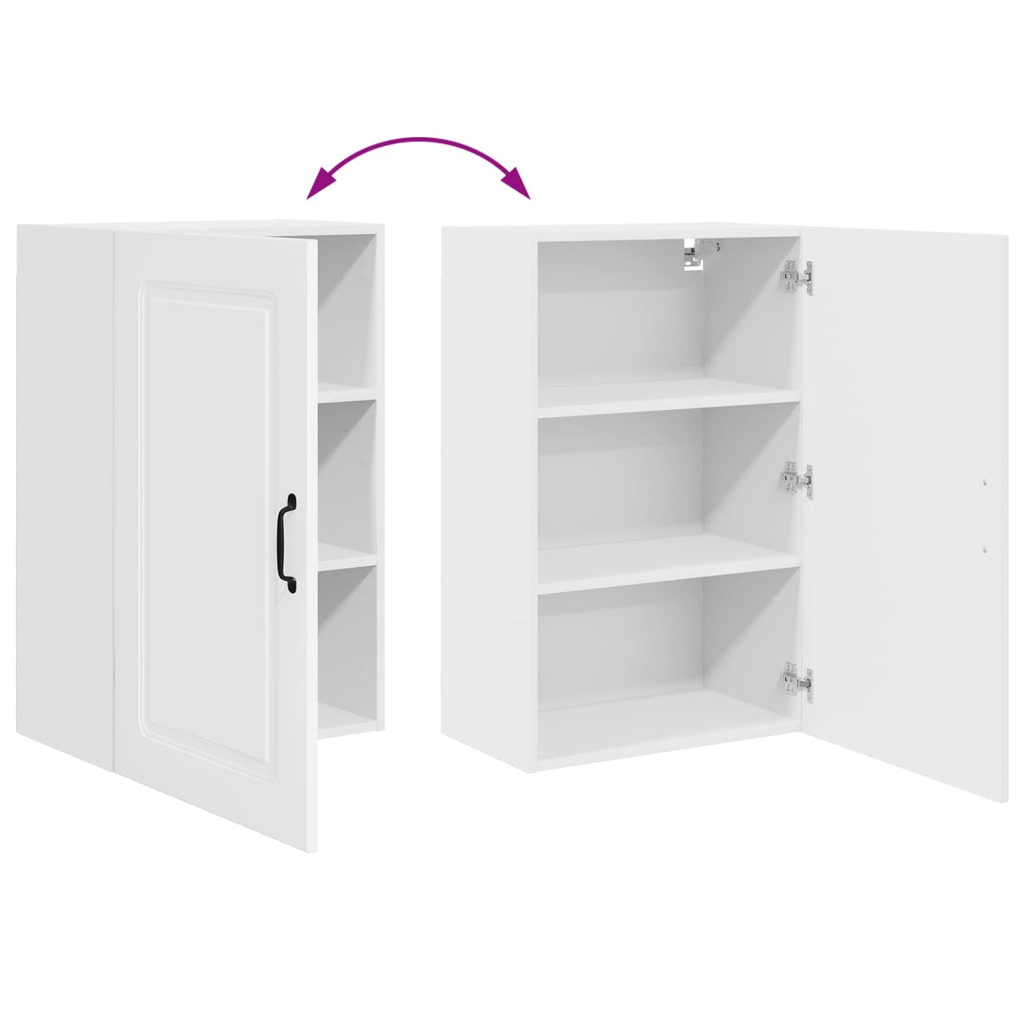 vidaXL Dishwasher Panel Kalmar High Gloss White 50 x 31 x 80 cm