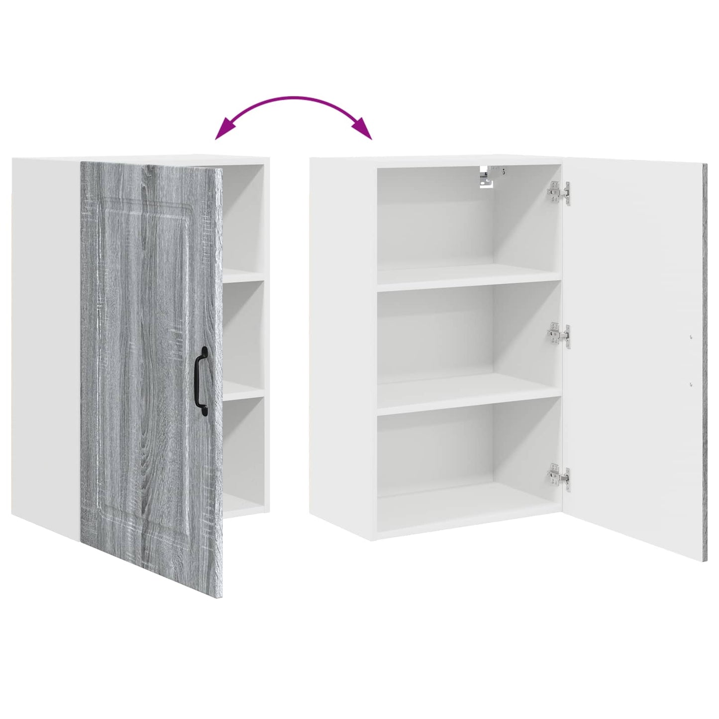 vidaXL Dishwasher Panel Kalmar Grey Sonoma 50 x 31 x 80 cm