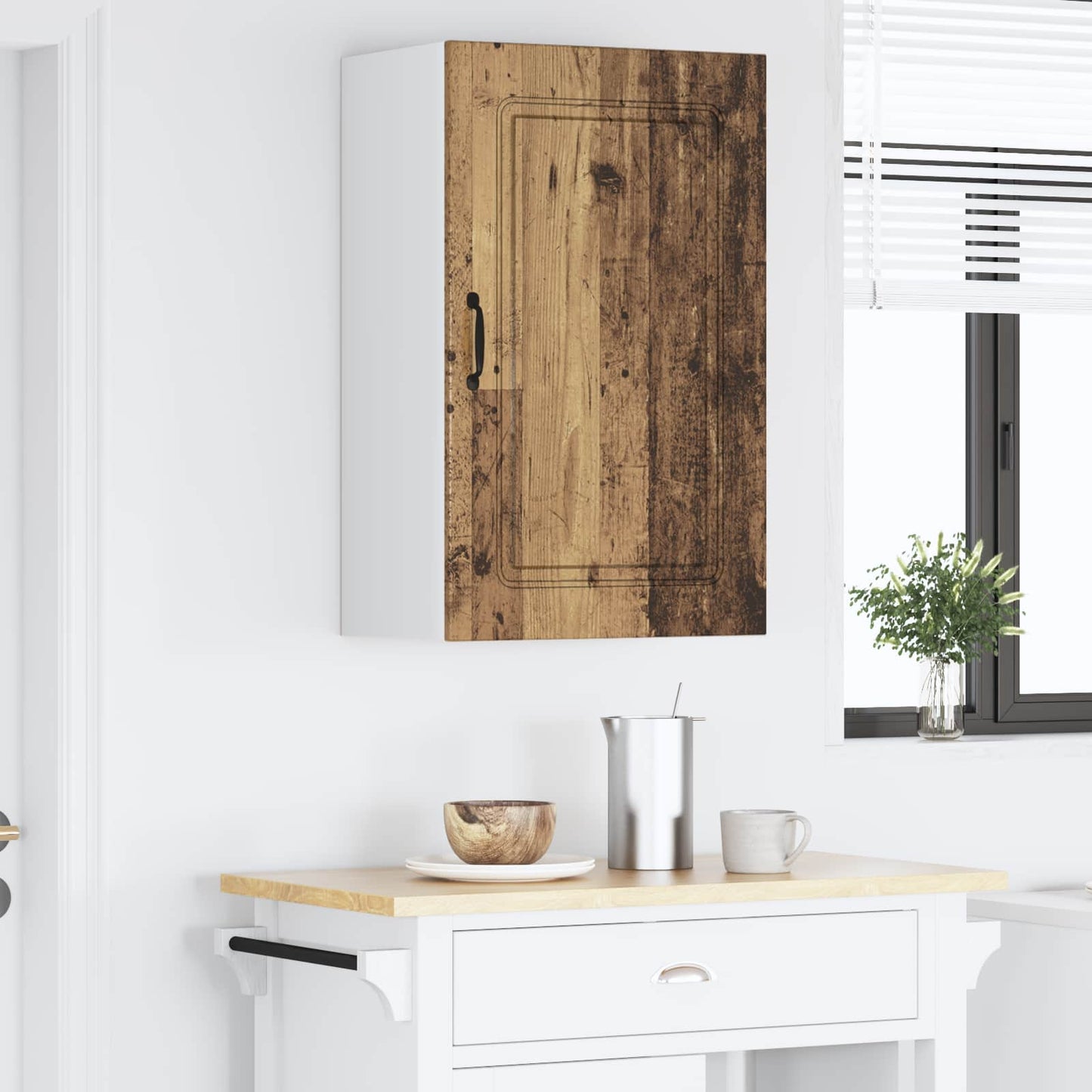 vidaXL Dishwasher Panel with Storage Kalmar Old Wood 50 x 31 x 80 cm