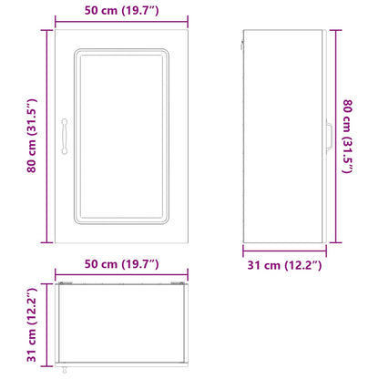 vidaXL Dishwasher Panel with Storage Kalmar Old Wood 50 x 31 x 80 cm