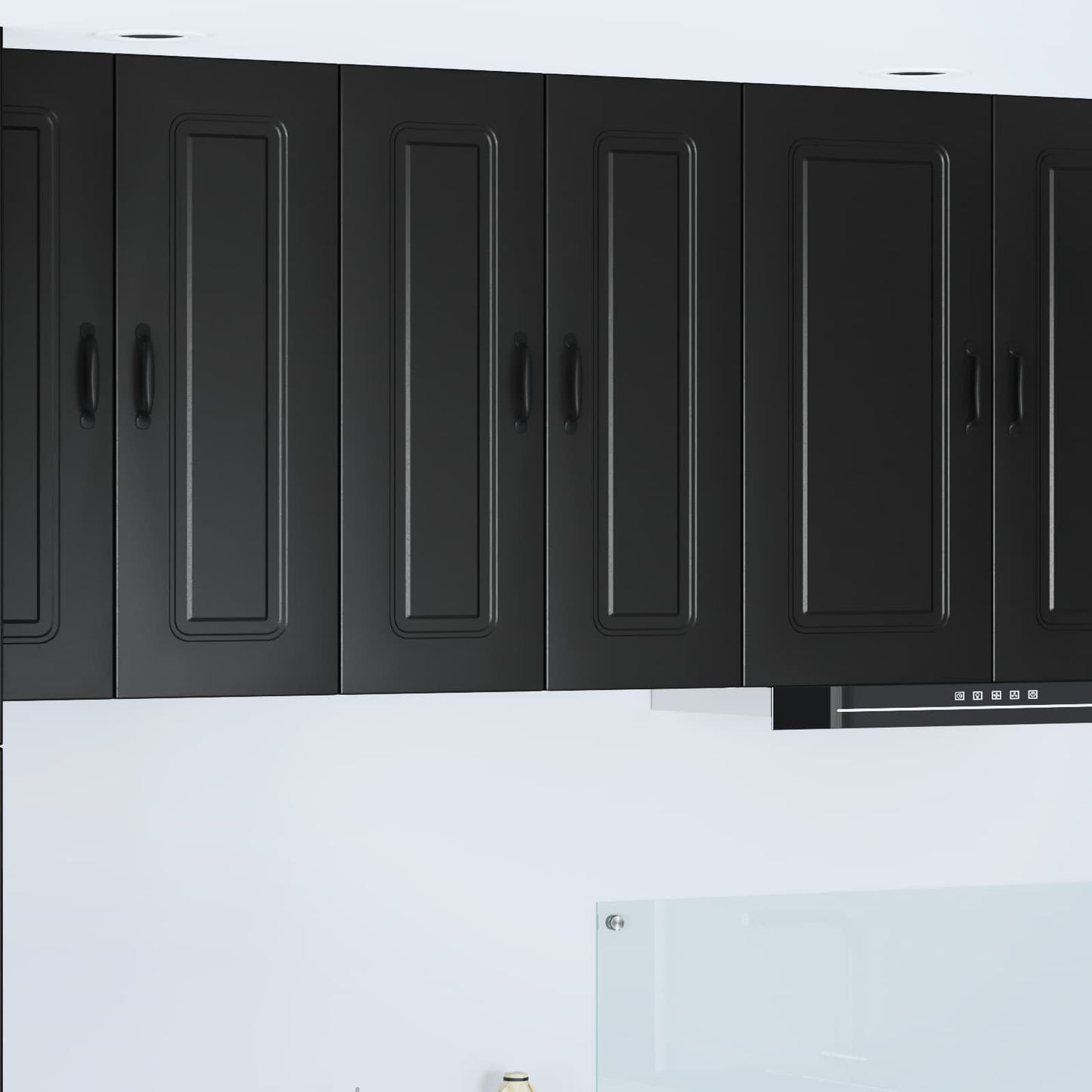 vidaXL Dishwasher Panel Kalmar Black 60 x 31 x 80 cm Engineered Wood