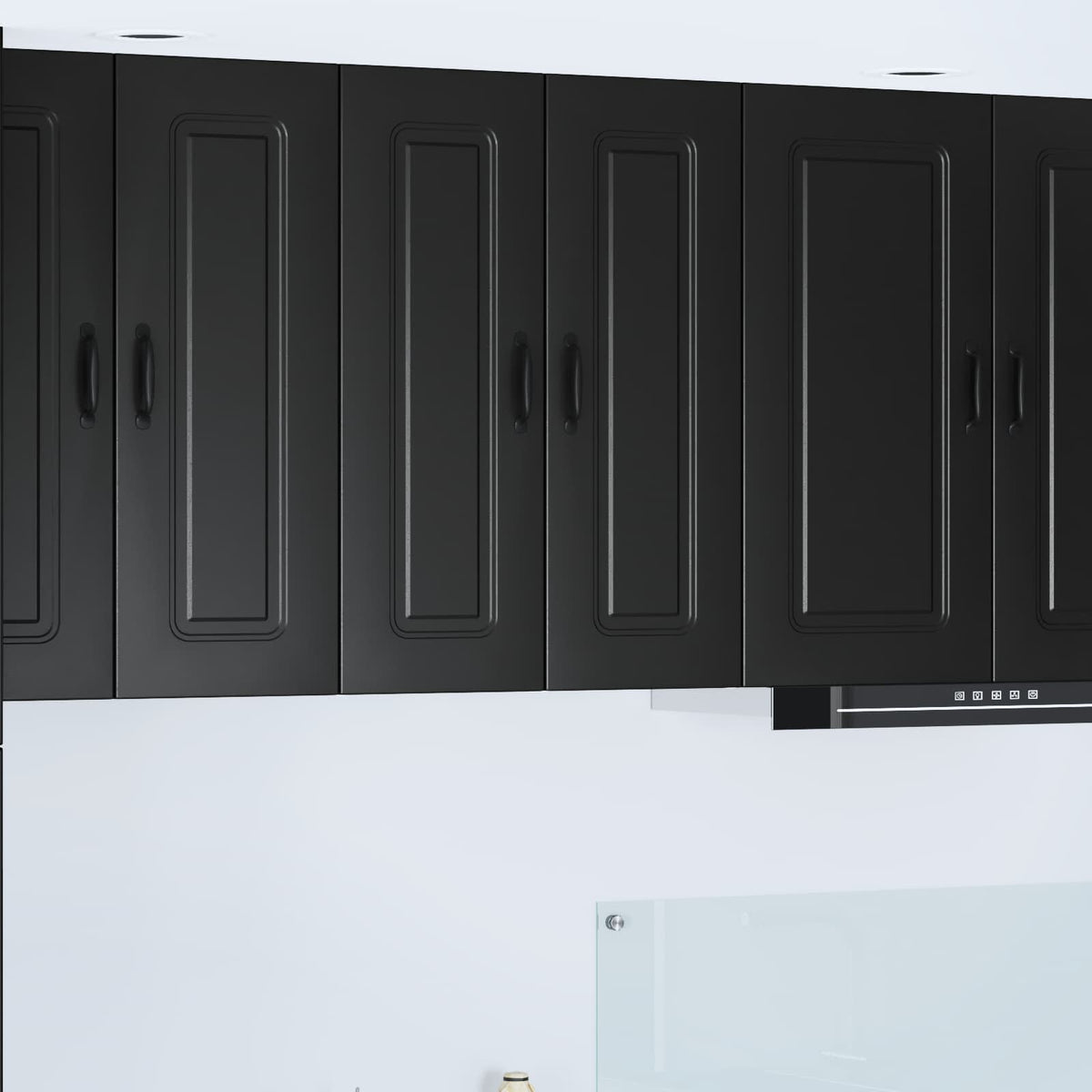 vidaXL Dishwasher Panel Kalmar Black 60 x 31 x 80 cm Engineered Wood