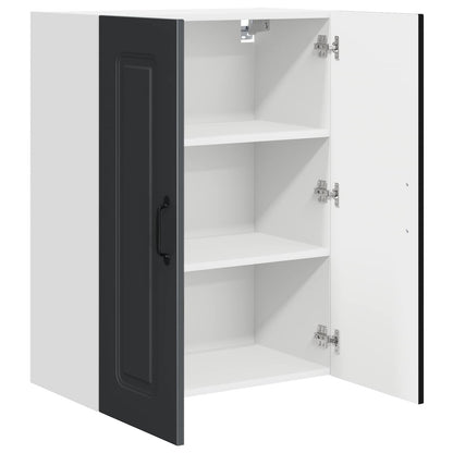 vidaXL Dishwasher Panel Kalmar Black 60 x 31 x 80 cm Engineered Wood