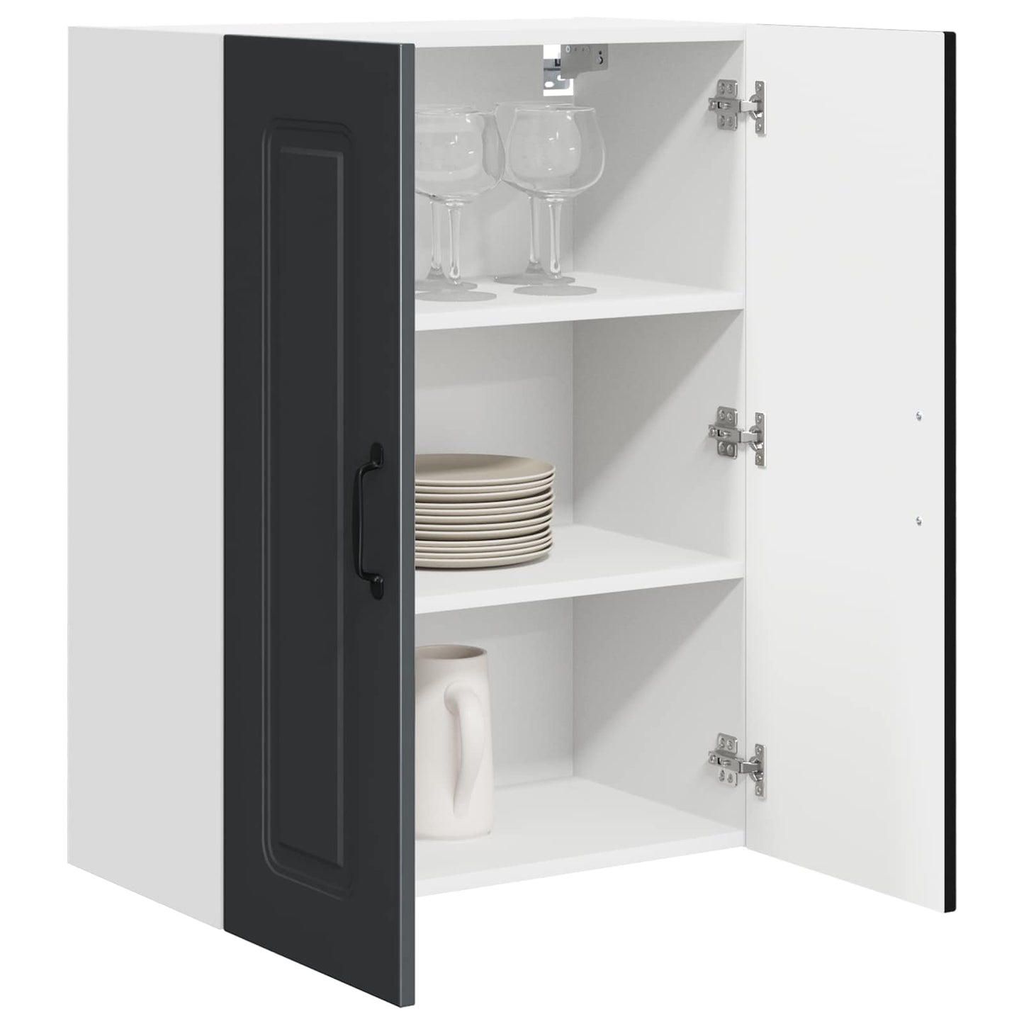 vidaXL Dishwasher Panel Kalmar Black 60 x 31 x 80 cm Engineered Wood