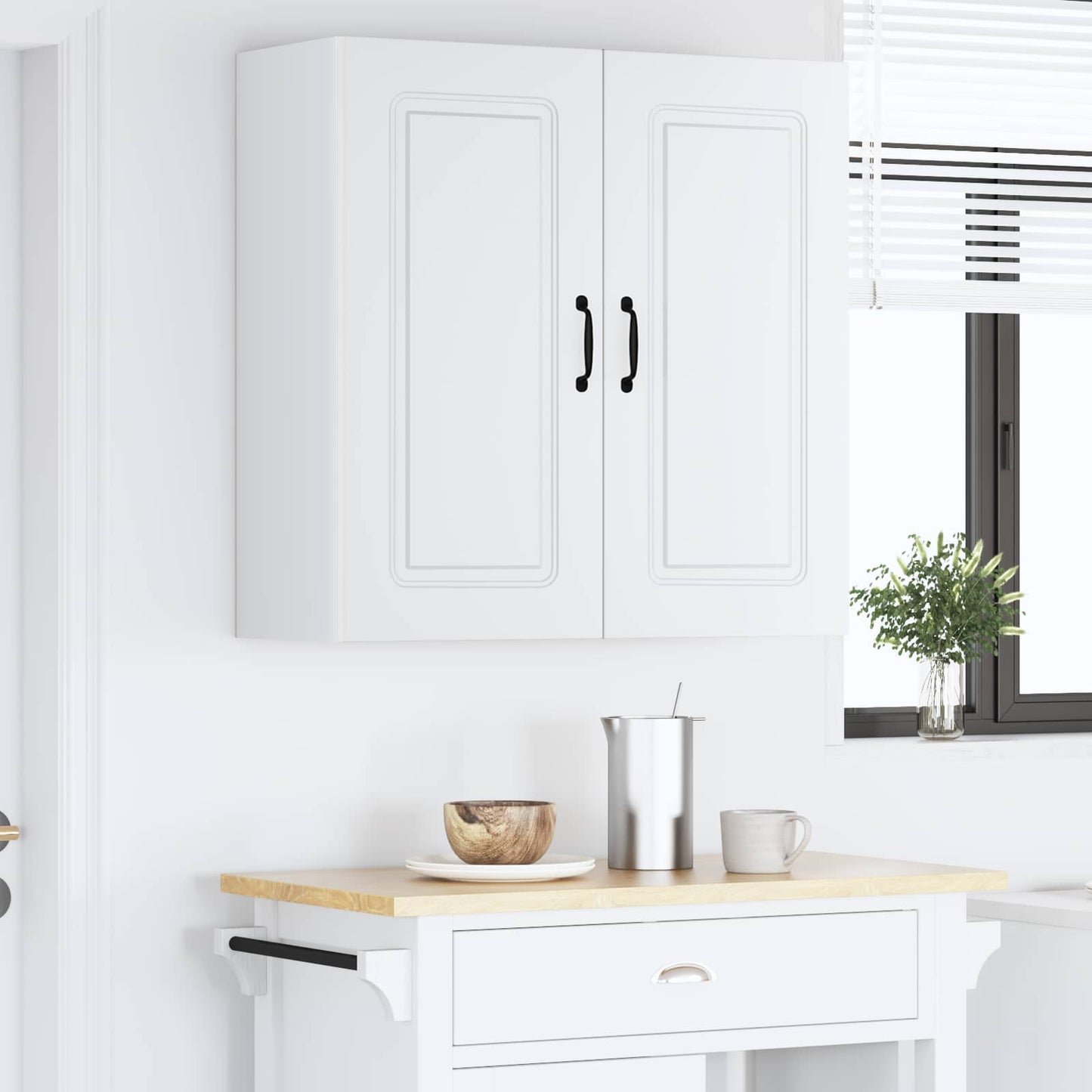 vidaXL Dishwasher Panel Kalmar White 80 x 31 x 80 cm Engineered Wood