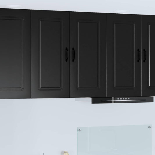 vidaXL Dishwasher Panel Kalmar Black 80 x 31 x 80 cm Engineered Wood