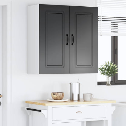 vidaXL Dishwasher Panel Kalmar Black 80 x 31 x 80 cm Engineered Wood