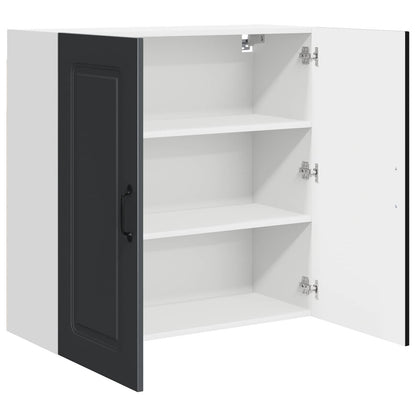 vidaXL Dishwasher Panel Kalmar Black 80 x 31 x 80 cm Engineered Wood