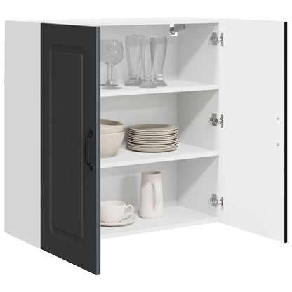 vidaXL Dishwasher Panel Kalmar Black 80 x 31 x 80 cm Engineered Wood