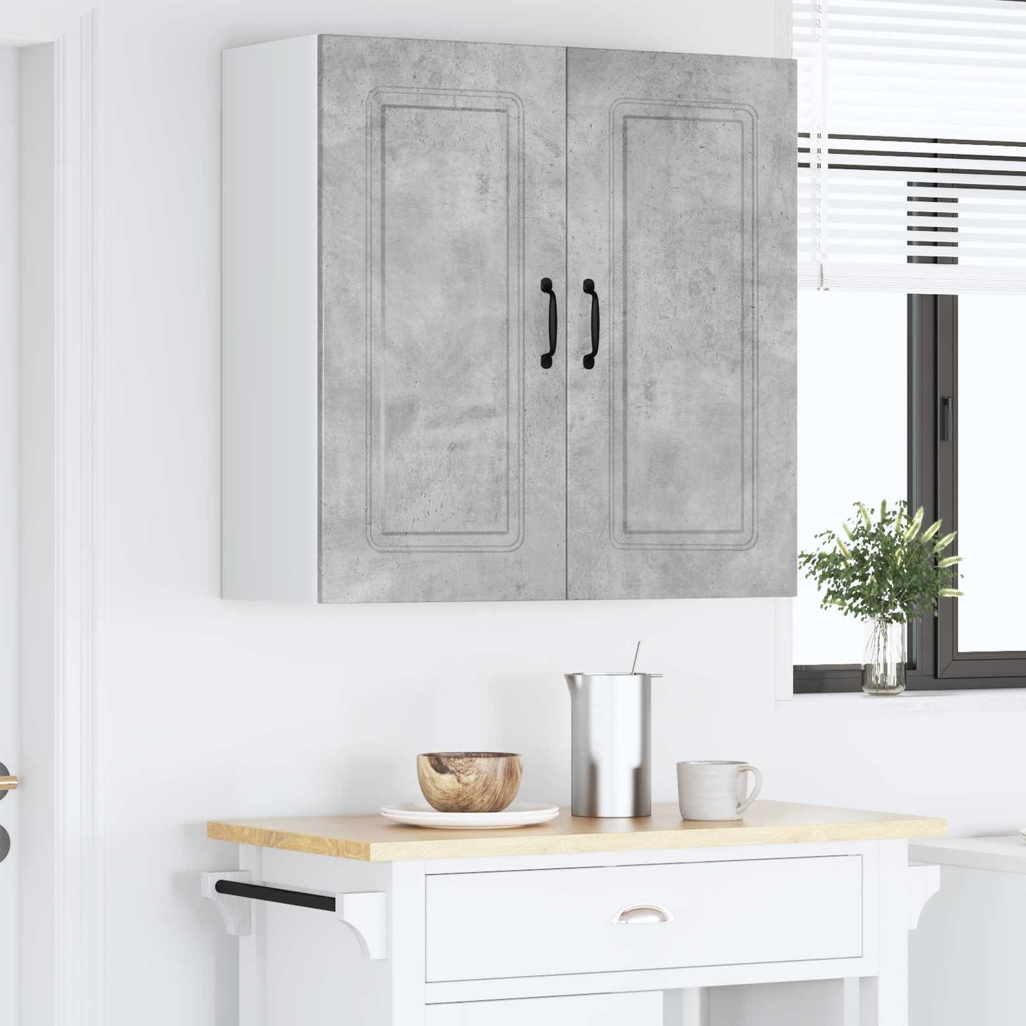 vidaXL Dishwasher Panel Kalmar Concrete Grey 80 x 31 x 80 cm