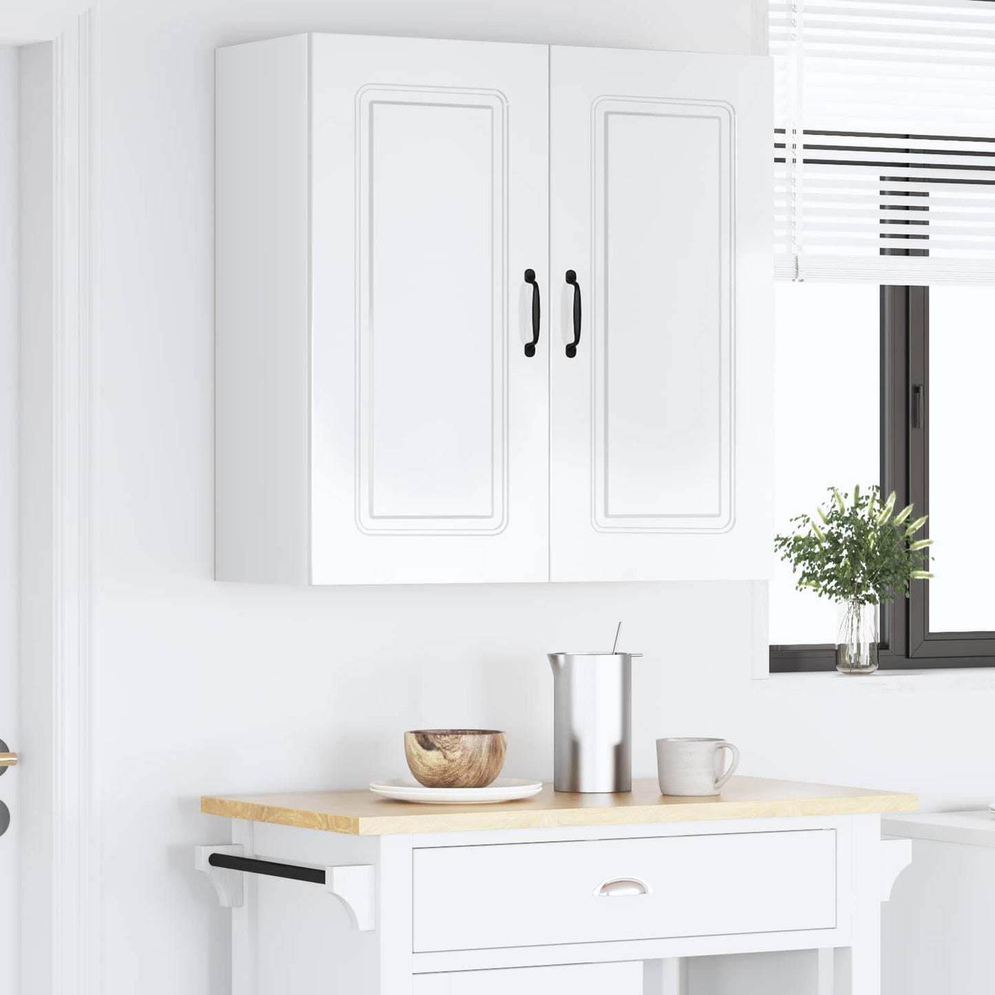 vidaXL Dishwasher Panel Kalmar High Gloss White 80 x 31 x 80 cm