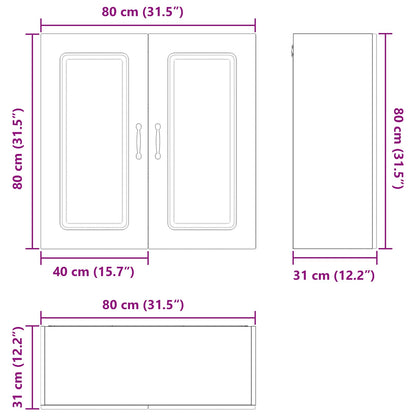 vidaXL Dishwasher Panel Kalmar Artisan Oak 80 x 31 x 80 cm