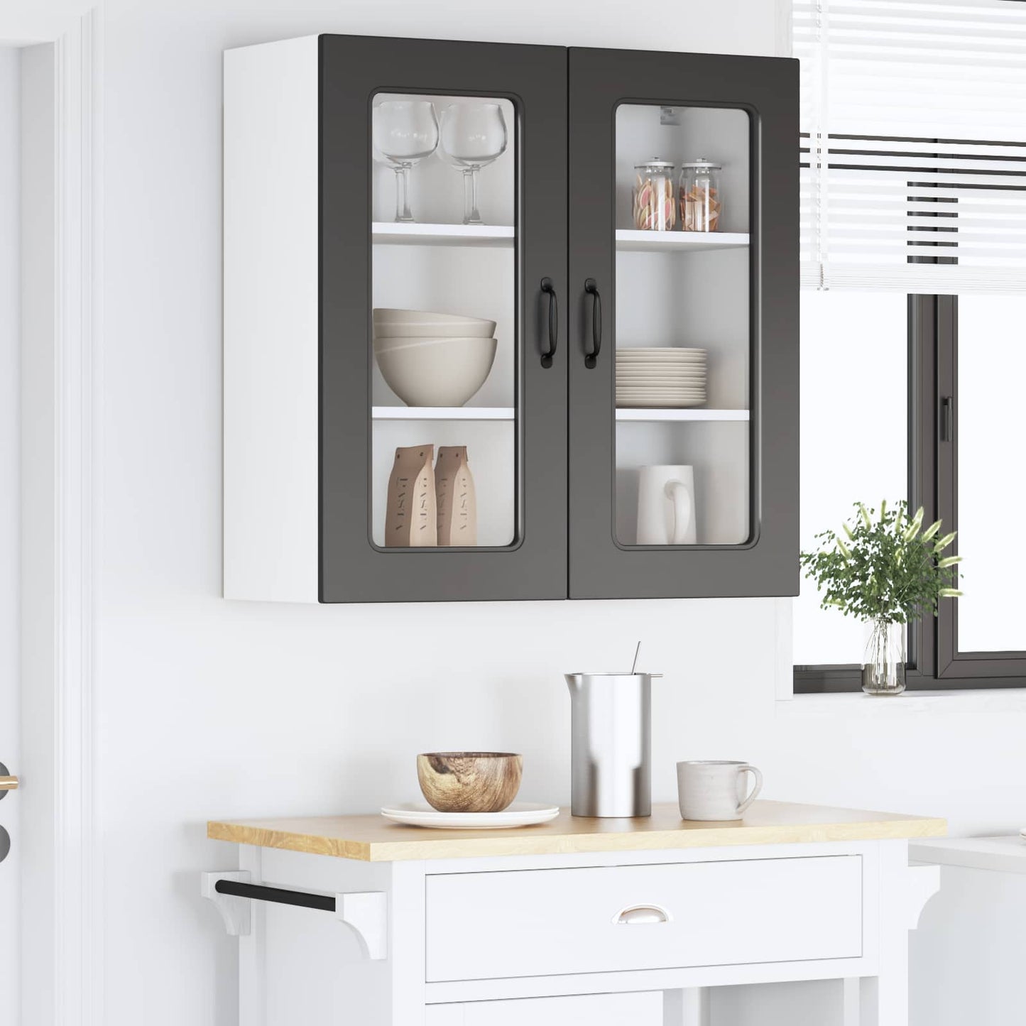 vidaXL Dishwasher Panel Kalmar Black 80 x 31 x 80 cm Engineered Wood