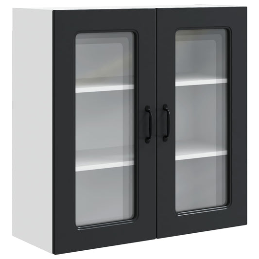 vidaXL Dishwasher Panel Kalmar Black 80 x 31 x 80 cm Engineered Wood