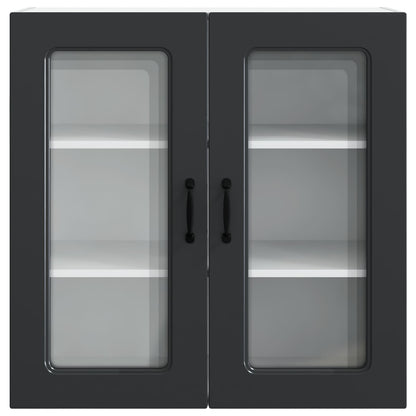 vidaXL Dishwasher Panel Kalmar Black 80 x 31 x 80 cm Engineered Wood