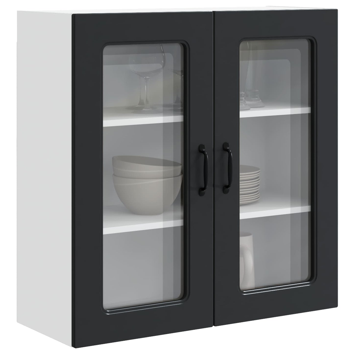vidaXL Dishwasher Panel Kalmar Black 80 x 31 x 80 cm Engineered Wood
