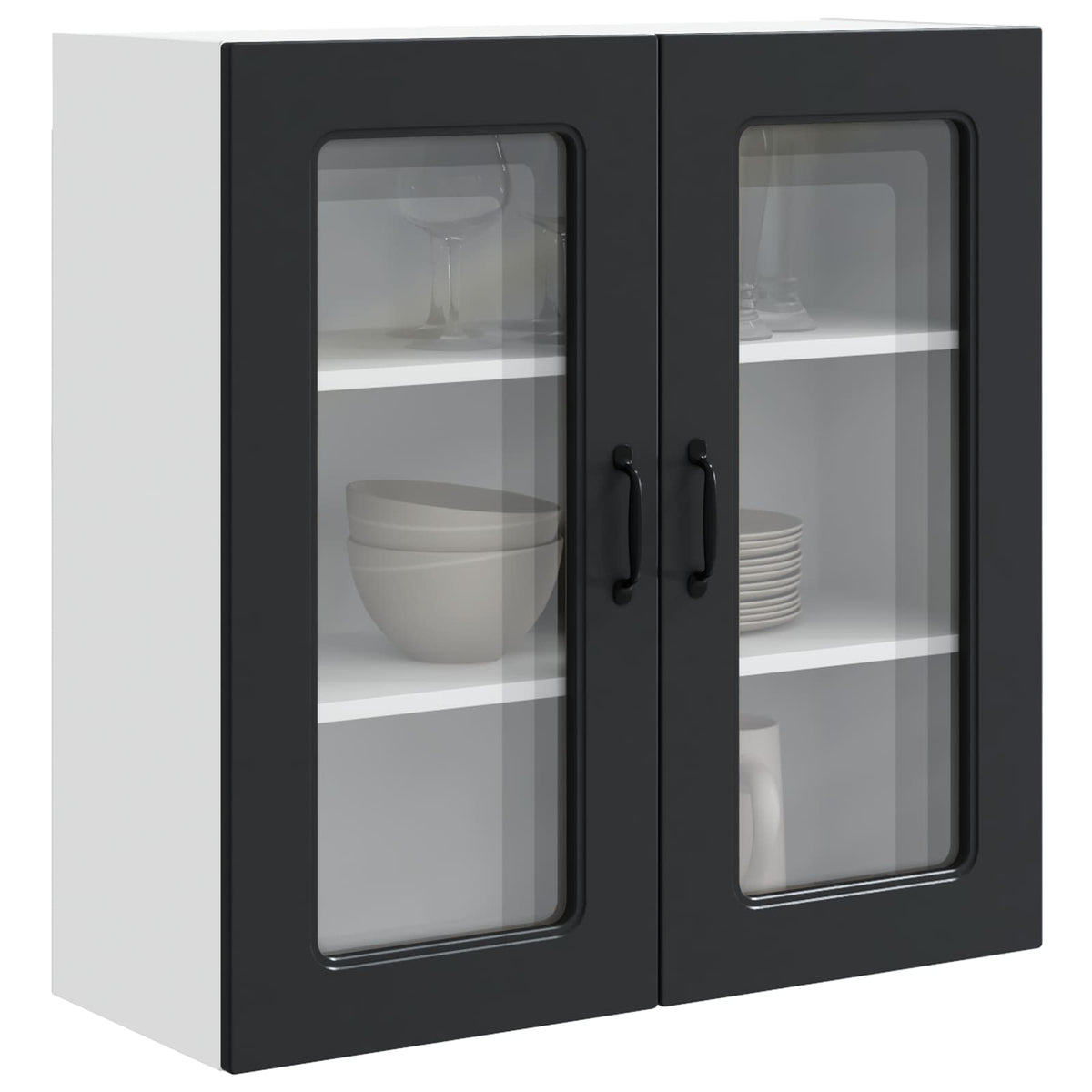 vidaXL Dishwasher Panel Kalmar Black 80 x 31 x 80 cm Engineered Wood
