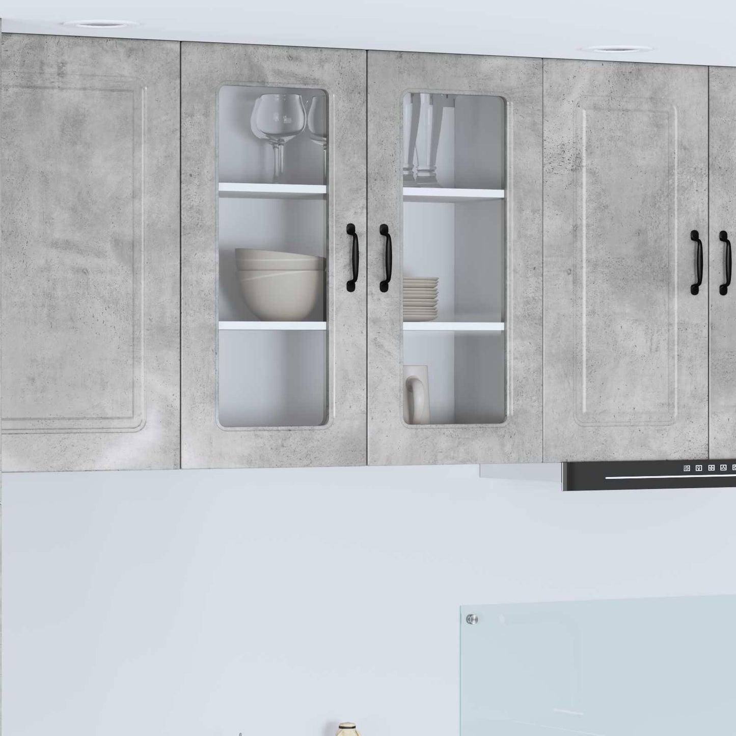 vidaXL Dishwasher Panel Kalmar Concrete Grey 80 x 31 x 80 cm