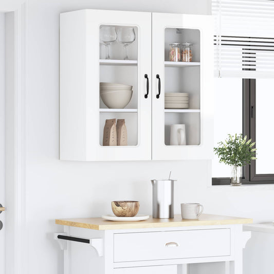 vidaXL Dishwasher Panel Kalmar High Gloss White 80 x 31 x 80 cm