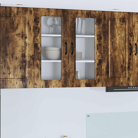 vidaXL Dishwasher Panel Kalmar Smoked Oak 80 x 31 x 80 cm