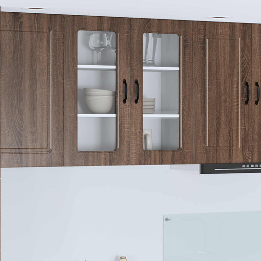 vidaXL Dishwasher Panel Kalmar Brown Oak 80 x 31 x 80 cm