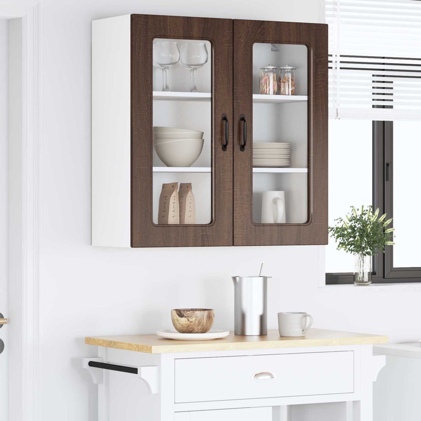 vidaXL Dishwasher Panel Kalmar Brown Oak 80 x 31 x 80 cm