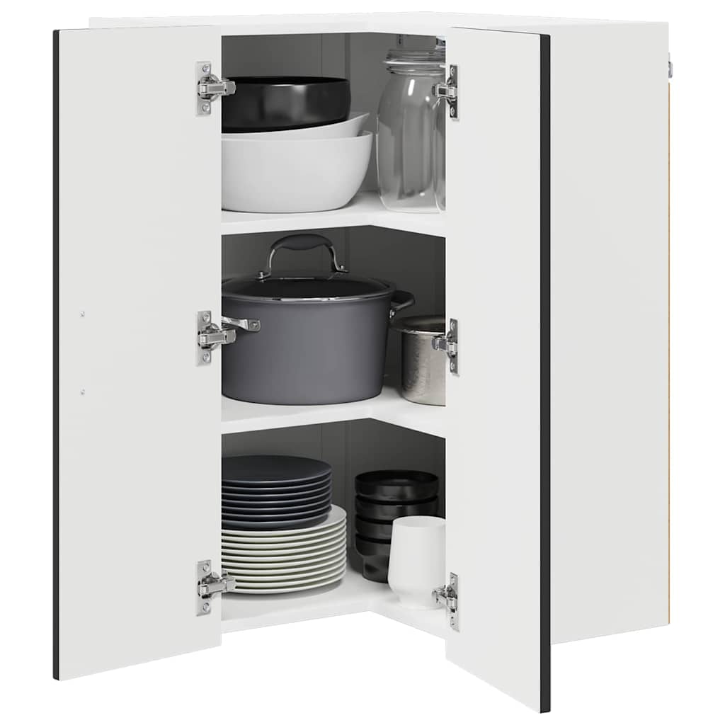 vidaXL Dishwasher Panel Kalmar Black 57 x 57 x 80 cm Engineered Wood