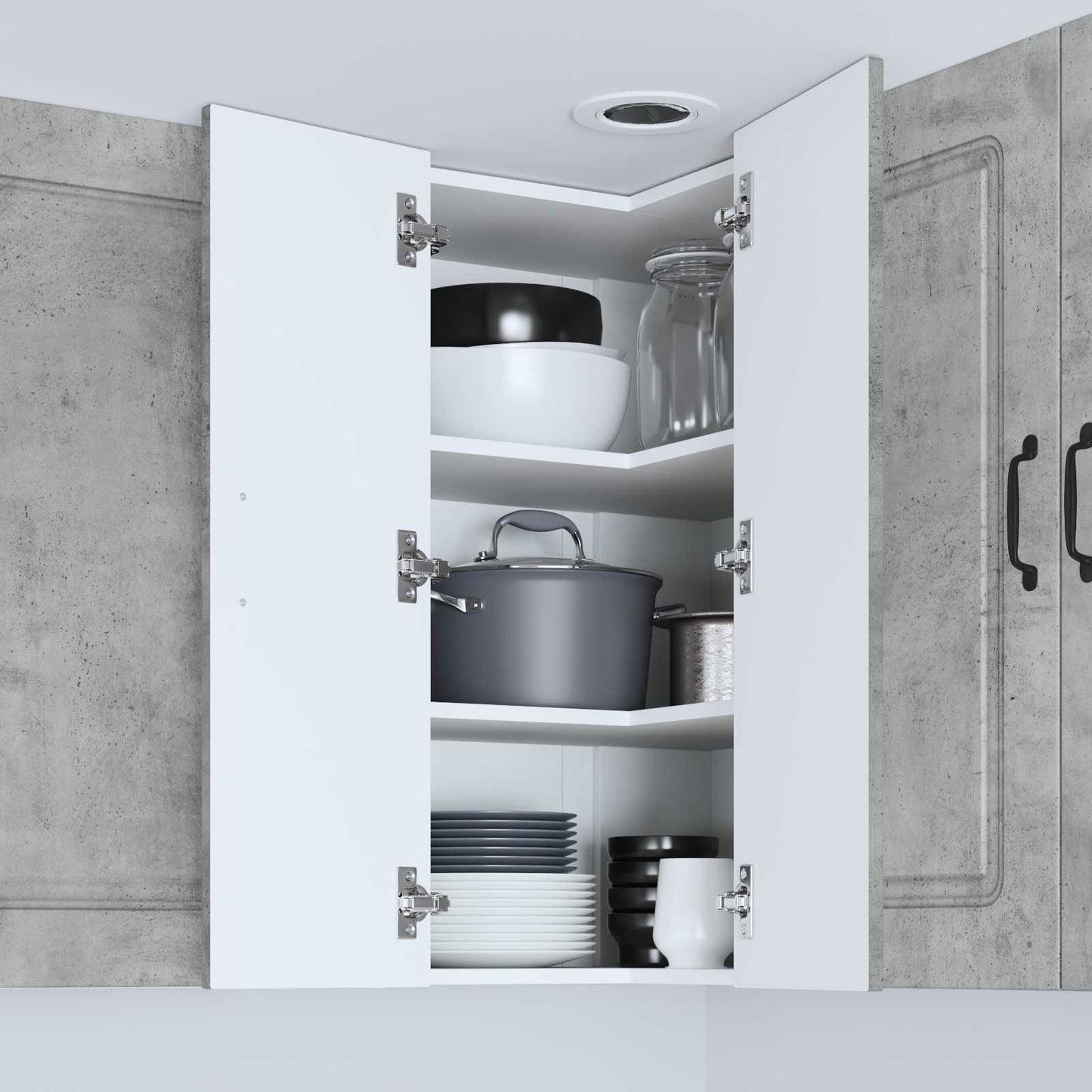 vidaXL Dishwasher Panel Kalmar Concrete Grey 57 x 57 x 80 cm
