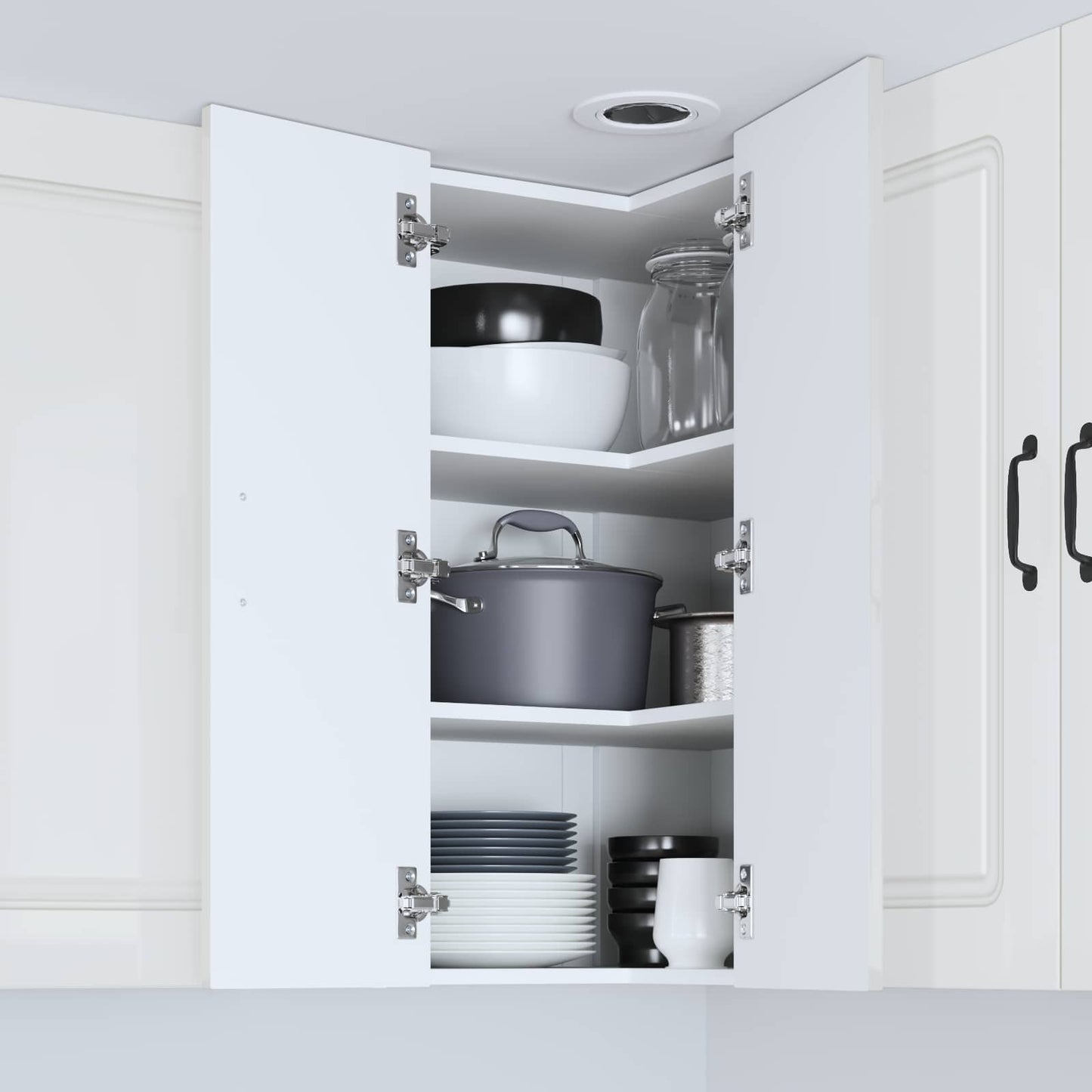 vidaXL Dishwasher Panel Kalmar High Gloss White 57 x 57 x 80 cm