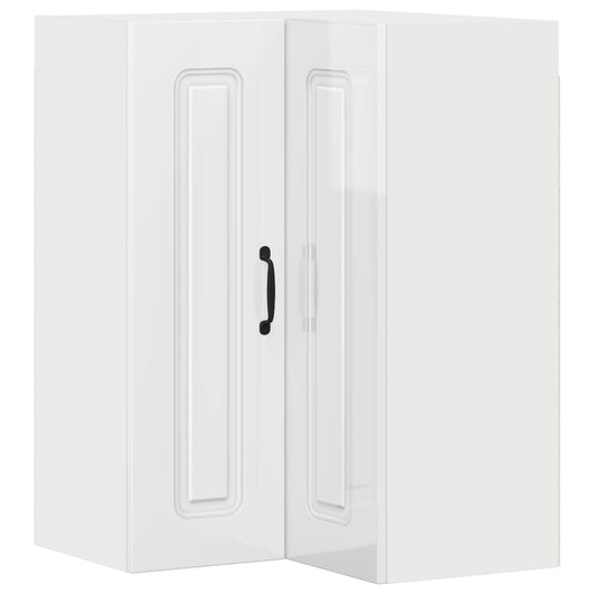 vidaXL Dishwasher Panel Kalmar High Gloss White 57 x 57 x 80 cm