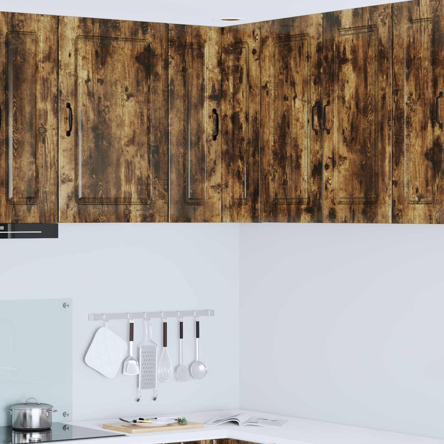 vidaXL Dishwasher Panel Kalmar Smoked Oak 57 x 57 x 80 cm