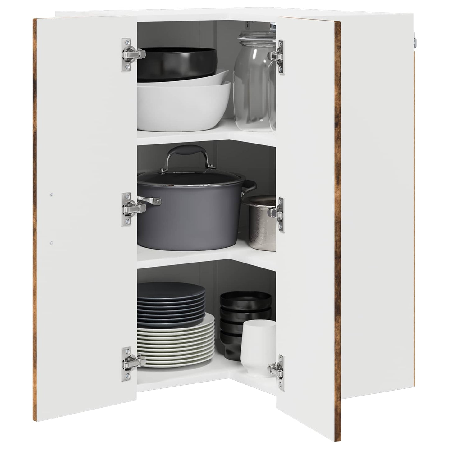 vidaXL Dishwasher Panel Kalmar Smoked Oak 57 x 57 x 80 cm