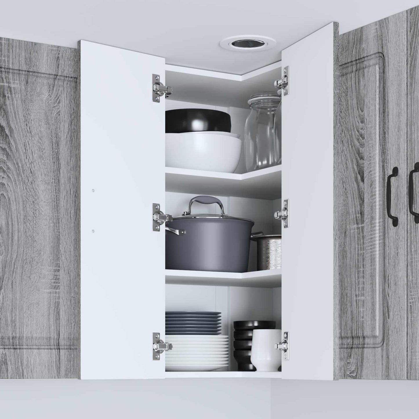 vidaXL Dishwasher Panel Kalmar Grey Sonoma 57 x 57 x 80 cm