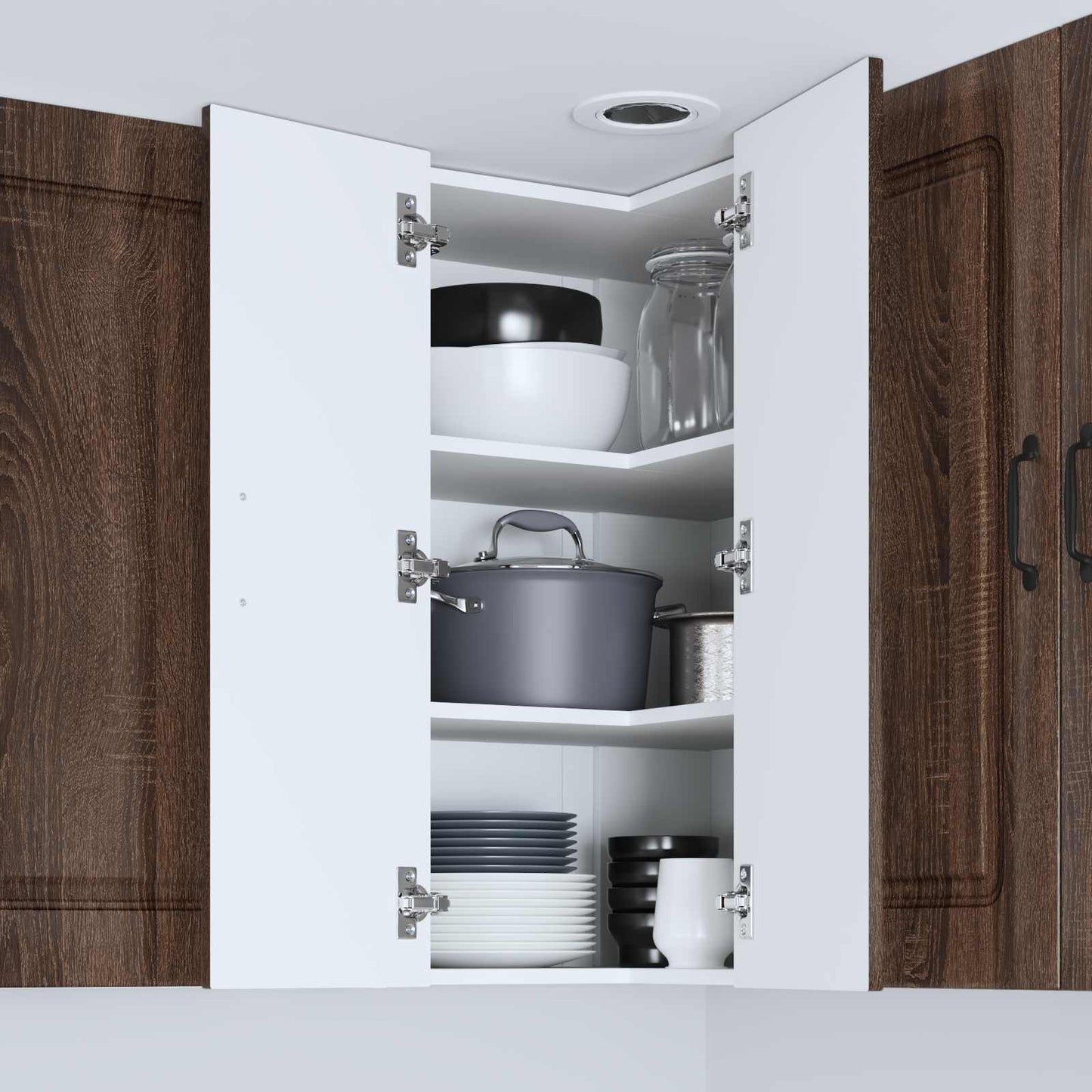 vidaXL Dishwasher Panel Kalmar Brown Oak 57 x 57 x 80 cm