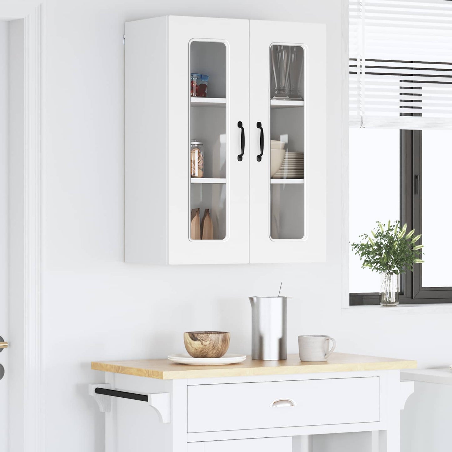 vidaXL Dishwasher Panel Kalmar White 60 x 31 x 80 cm Engineered Wood