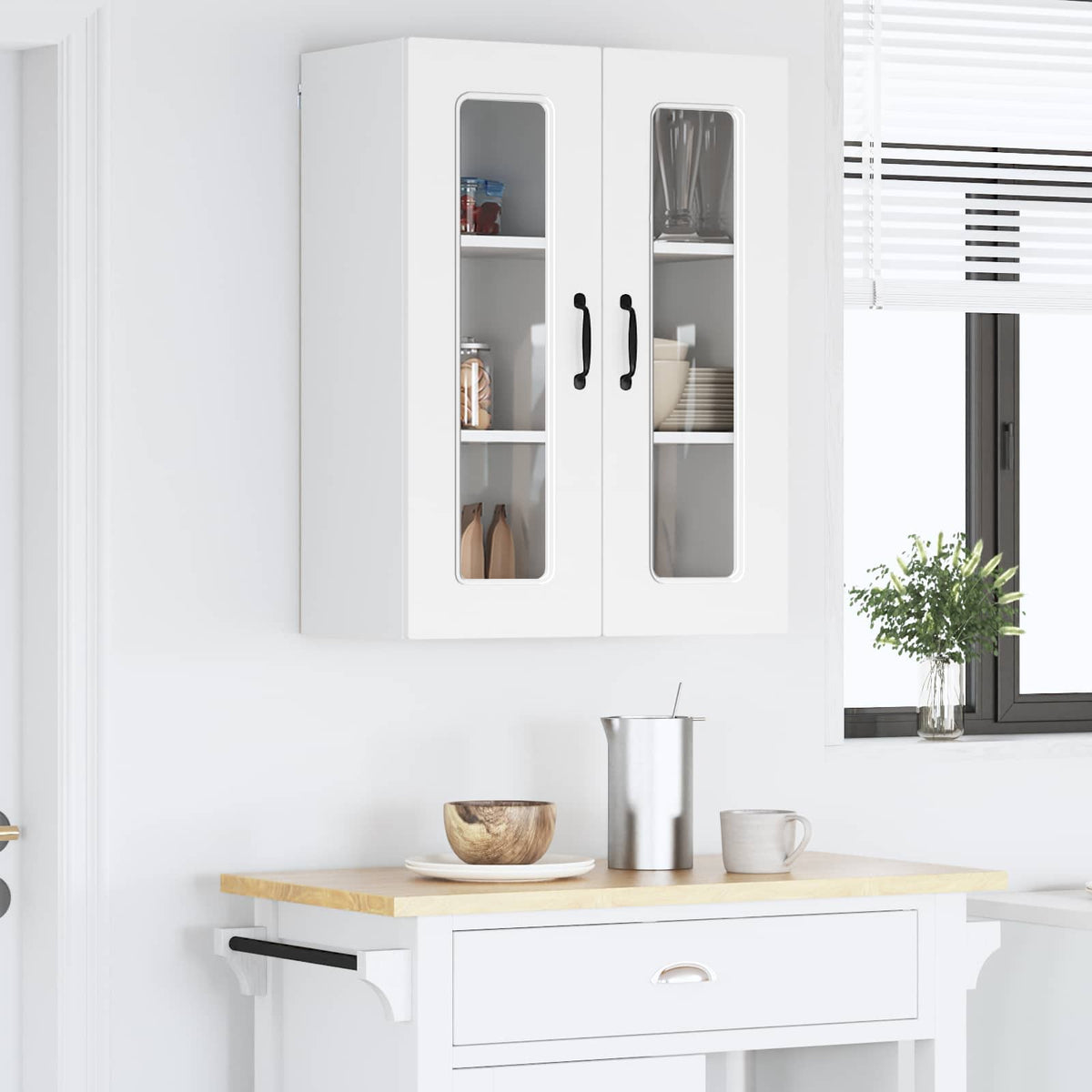 vidaXL Dishwasher Panel Kalmar White 60 x 31 x 80 cm Engineered Wood